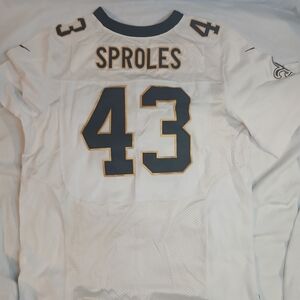 NFL White and Navy Jersey with Gold Accents